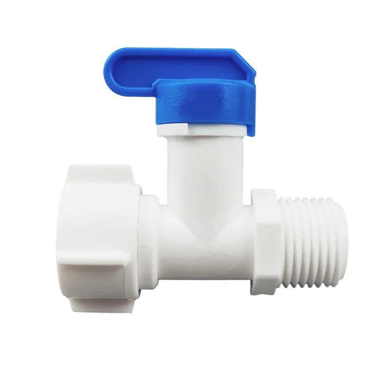 1/2'' Thread to 1/4 3/8 Tube Water Adapter RO Feed Ball Valve Faucet Water Filter Reverse Osmosis System for Water Purifier Tap