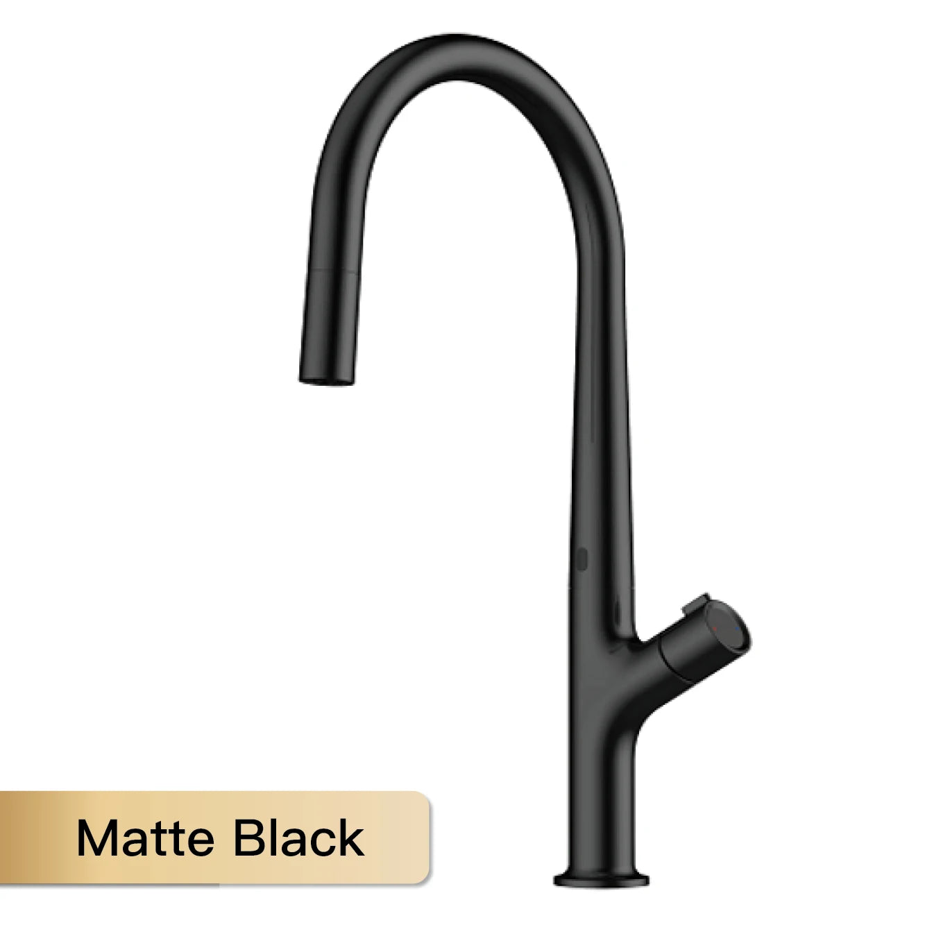 High-end gun gray brass kitchen faucet induction design single handle cold and hot dual control 2 function simple sink faucet