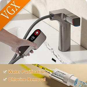 VGX Luxury Bathroom Faucets Basin Mixer Sink Faucet Gourmet Washbasin Tapware Hot Cold Water Tap Brass Chrome Black Brushed Gold