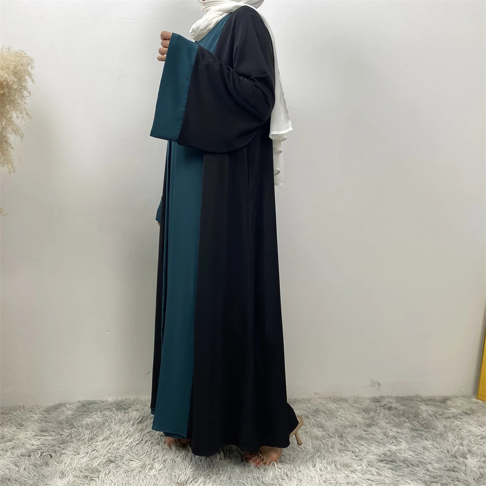Ramadan Eid Muslimischen Abaya Dubai Luxus Spleißen Gefälschte Zwei Stücke Abayas Für Frauen Kaftan Modest Kleid Islam Kaftan Marocain Femme.
