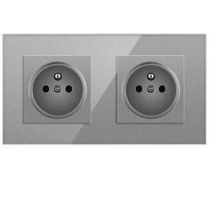 Nywp Französisch standard stecker, glas wallboard, Französisch netzteil, 16a 220V erdung buchse, kind schutz tür