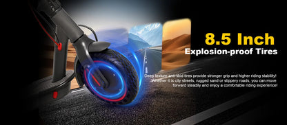 LADPED 350W Scooter Electric 36V Large Capacity Battery Folding Electric Kick Scooter with 8.5 Inch Explosion-proof Tire 31KM/H
