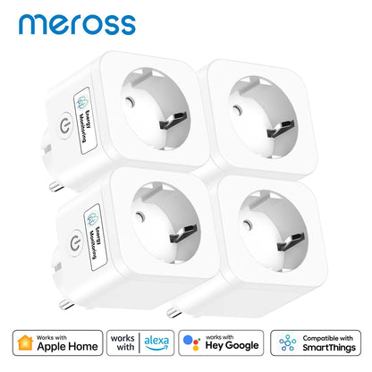 Meross 16A HomeKit Smart Plug EU WiFi Steckdose Fernbedienung Sprachsteuerung Unterstützung Alexa Google Assistant SmartThings.