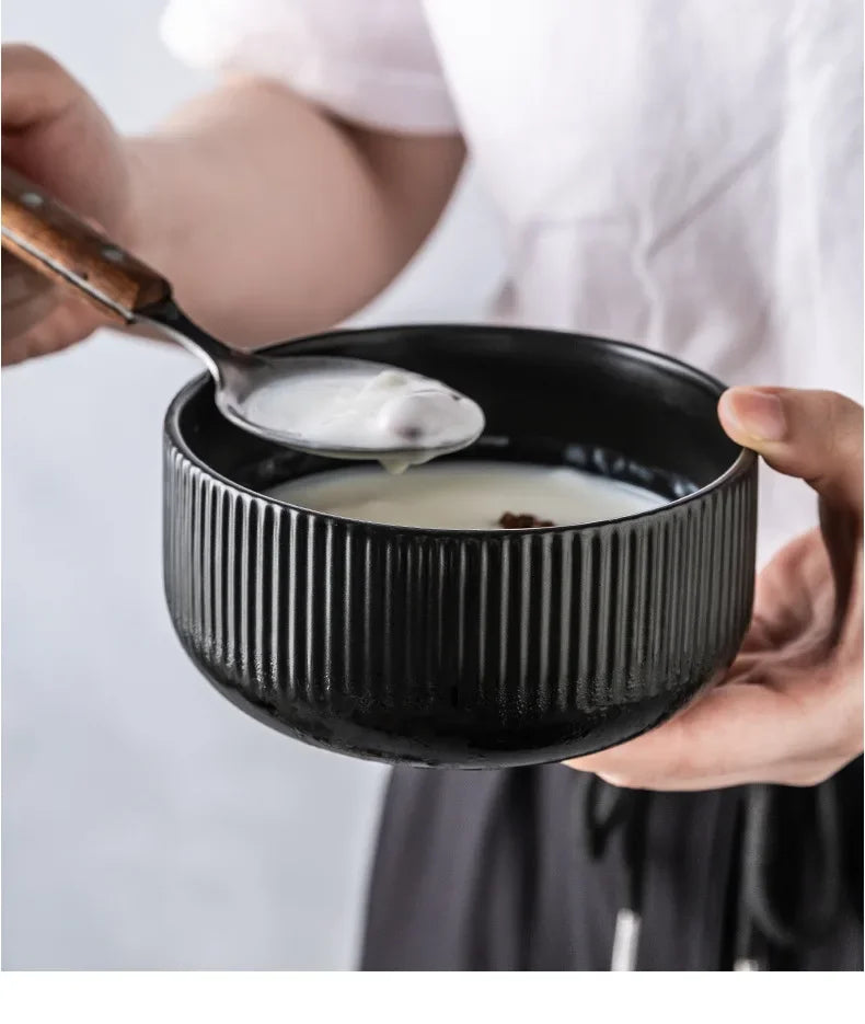 KINGLANG Nordic Creative Ceramics Plates matte glazed bowl Dishes Individual  Ins style Dishes Bowl Household Tableware.