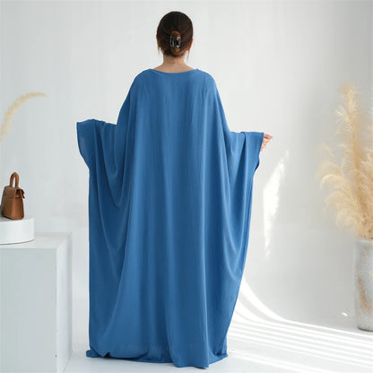 Ramadan Eid Baumwolle Leinen Khimar Abaya Set Dubai Muslim Sets Hijab Kleid Kaftan Abayas Kaftan Marocain Femme Vestidos Para Mujer