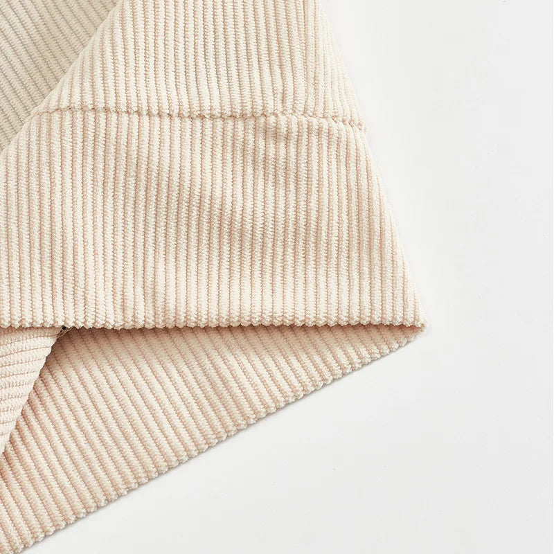 Men's Corduroy Jacket Stand-up Collar Slim Fit Retro Multi-pocket Workwear Commuter Coat for Spring And Autumn