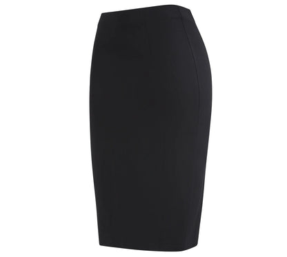 Women's Professional High Waist Long Pencil Skirt, Slim Fit Black Hip-hugging Skirt for Office Commute.