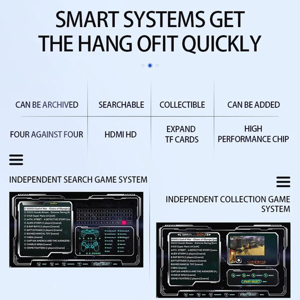 G11 Pro Retro Game Box 10000+ Built-in Classic Games HD Video Console Support Wireless Controllers for Retro Gaming Enthusiasts.