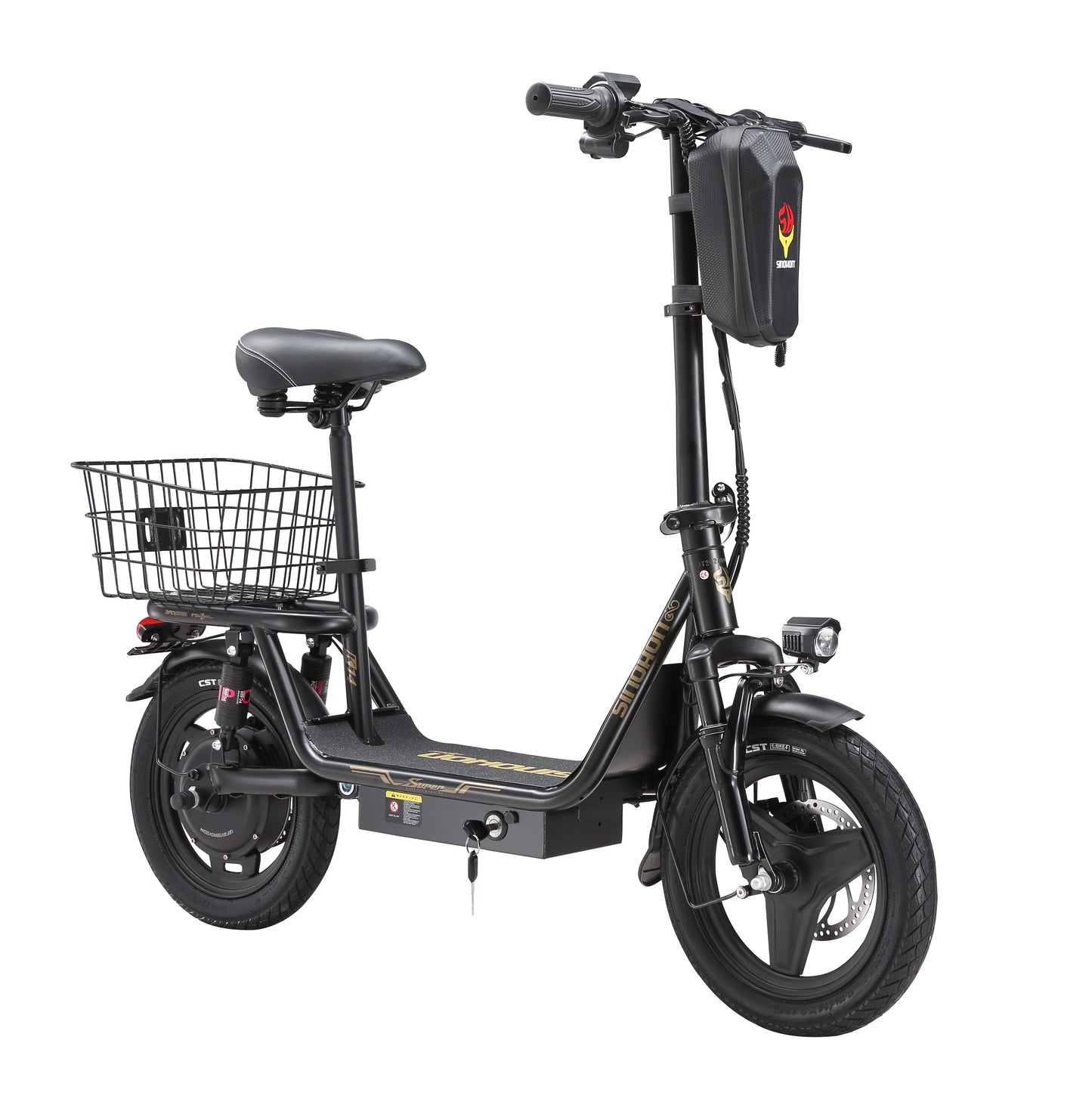 K14 Electric Scooter 500W Peak Motor, 14'' Tires,36V 15.6Ah Battery,32km/h Max Speed,50-60km Range,350W Rated Motor, Disc Brakes