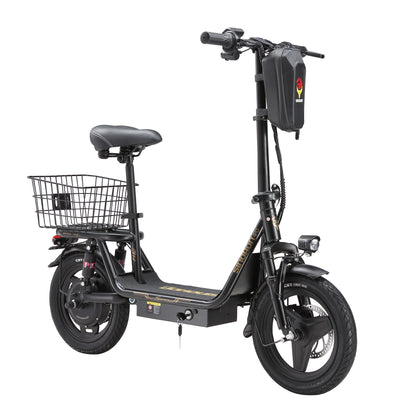 K14 Electric Scooter 500W Peak Motor, 14'' Tires,36V 15.6Ah Battery,32km/h Max Speed,50-60km Range,350W Rated Motor, Disc Brakes