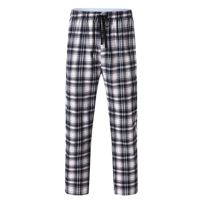 3Pcs Men's 100% Cotton Plaid Pajama Sleeping Pants, Long Plaid Print Sleepwear Pajama Pants with Elastic Waist Homewear.