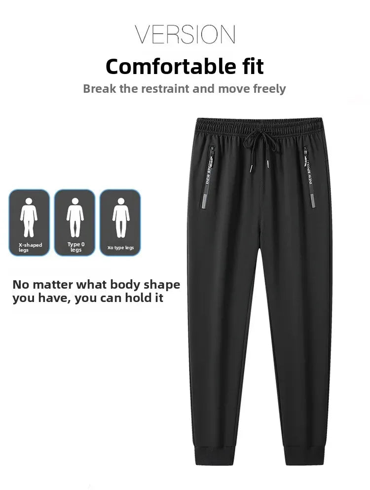 Men's Plus Size M-8XL Casual Loose Sports Pants Straight Leg Harlan Long Trousers Spring Autumn Long Pants Male Clothing 145KG.