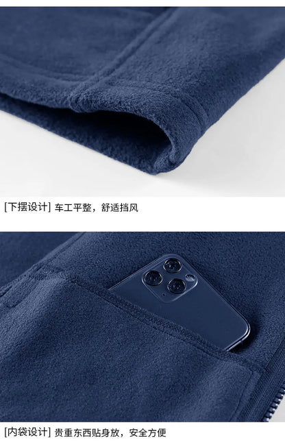 Men's Spring Autumn Jacket Thickened High-end Knitted Jacket Cardigan Outerwear Coat.