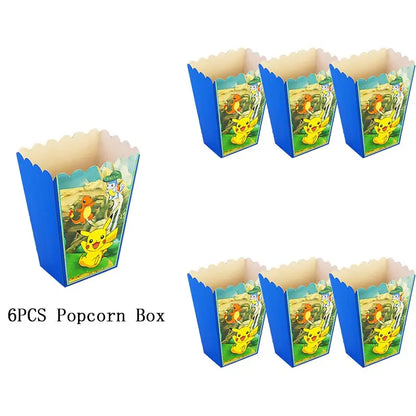 Pokemon Thema Geburtstag Party Dekoration Lieferungen Cartoon Pokemon Gehen Geschirr Tassen Teller Pikachu Ballon Für Baby Dusche Gefälligkeiten