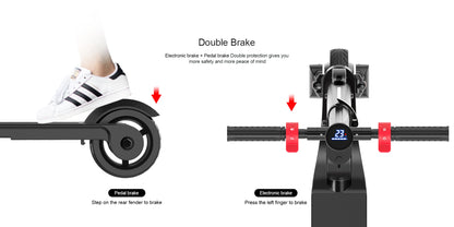 HX 7.5AH Electric E Scooter 350W 25KM/H Foldable Electric Kick Scooter Scooters 5.5 Inch APP Smart Escooter for Adults