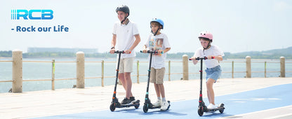 RCB Electric Scooter for Kids Ages 6-8-12, R15 Kids Electric Scooter, 20 KM/H Top Speed, 16KM Range, 3 Heights Adjustable, Gifts.