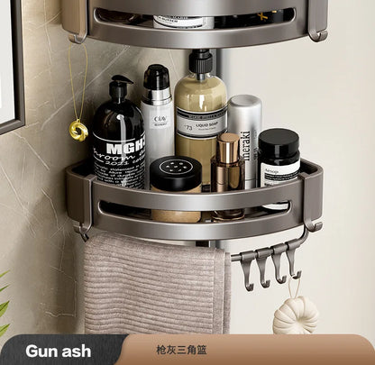 Dreieckiges Wandregal für Badezimmer oder Toilettenbereich. Rechteckiger zusätzlicher Balkon-Aufbewahrungsraum für kleine Badezimmer