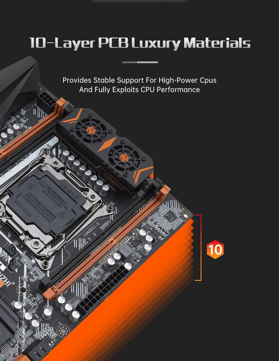 HUANANZHI X99 BD4 with E5 2680 V4 LGA 2011-3 X99 Motherboard Support DDR4 Combo Kit for High-End Gaming And Professional Use.