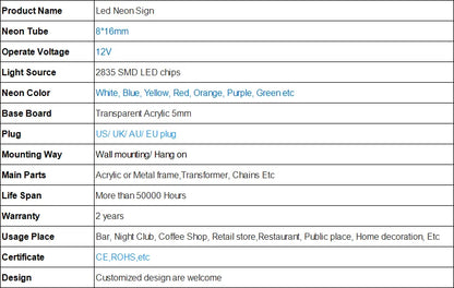 Custom Neon Led Sign Personalised Neon Light Room Decoration DIY Wedding Party Birthday Store Business Name Design.