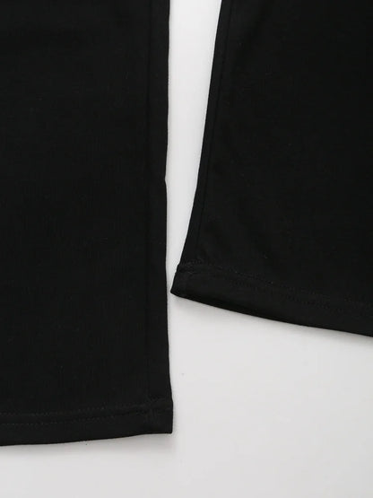 HH Women Casual Sport Pant Suit Vintage Solid Short Sleeve O Neck T-Shirt + Drawstring Jogging Pants Woman Commuting Sets