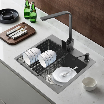 [Edelstahlspüle] Moderne Küchenspüle aus Edelstahl – Edelstahl – für die Küche – langlebig, elegant