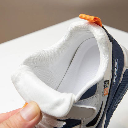 PU Leather Sport Shoes For Children 2025 Trend Fashion Kid's Sneakers Soft-soled Outdoor Boy's Girl's Running Shoes.