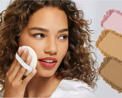 MLSIMLE 4 COLORS Natural Shimmer Pearl Setting Powder Contouring Highlighting Waterproof Sweat-proof Oil-control Makeup Powder.