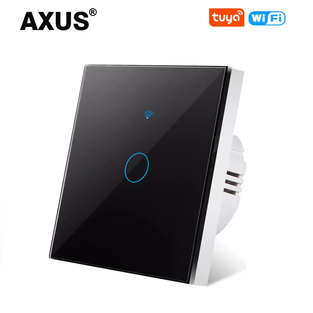 AXUS EU WiFi Smart Licht Schalter Touch Schalter RF433 Kein Neutralleiter Smart Home Leben Tuya App Steuerung Unterstützung Alexa Google Hause