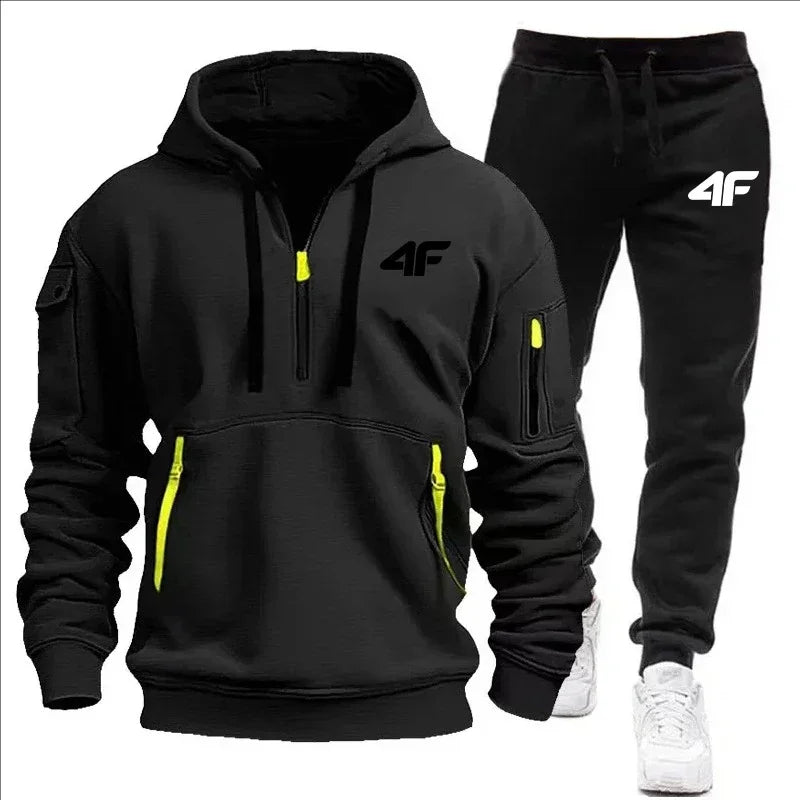 Slow jogging stylish quality sports outfit. Spring/Autumn 2025 new style outdoor fitness fashionable men's pullover + jogging pa.