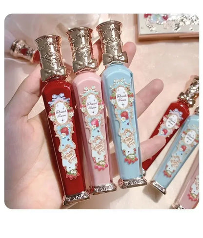 Flower Knows Strawberry Rococo Series Cloud Lip Cream Lip Gloss Long Lasting Velvet Lip Tint Lipstick for Women Cosmetic.
