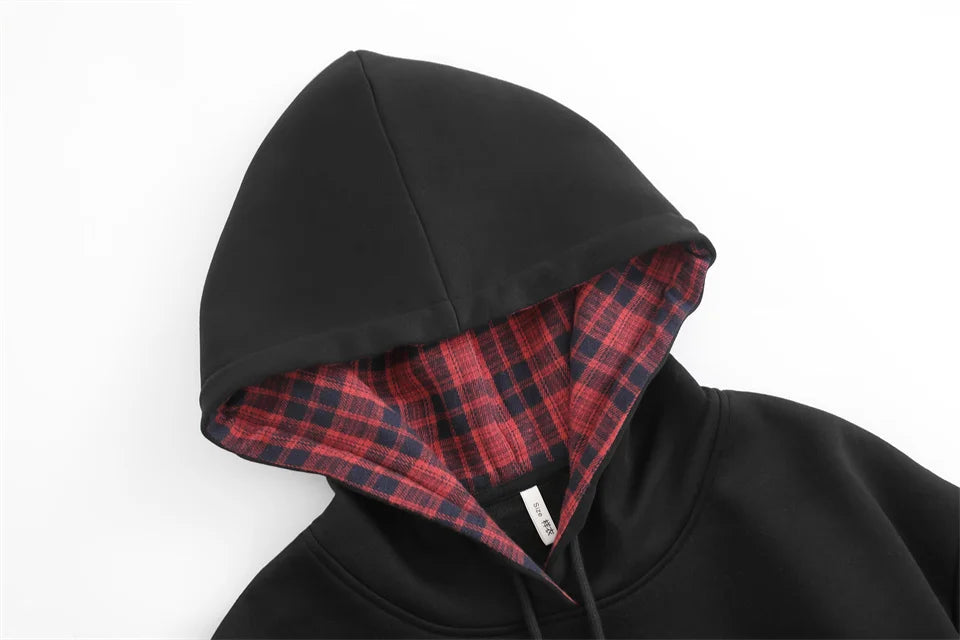 GIBSIE Plus Size Bow bestickter lockerer Hoodie Damen Herbst und Winter koreanische Kapuzen-Fleece-verdickte Pullover-Sweatshirts.