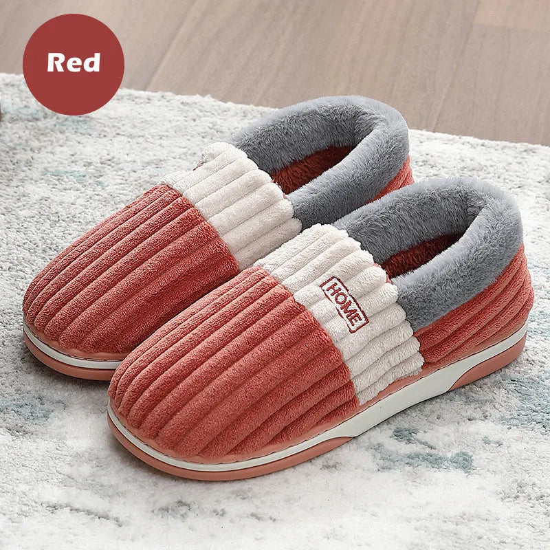 Shevalues Women's Fuzzy House Slippers Winter Warm Plush Indoor Non-slip Bedroom Slides Men Soft Comfort Fur Fluffy Cotton Shoes.