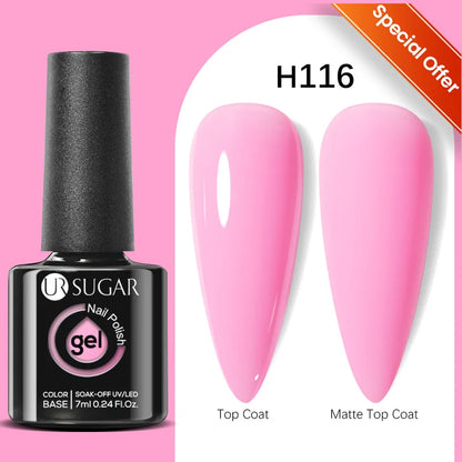 UR SUGAR 7/7.5ml Summer Blue Silver Gel Nail Polish Semi Permanent High Quality Soak Off UV LED Varnishes Nails Art Manicure.