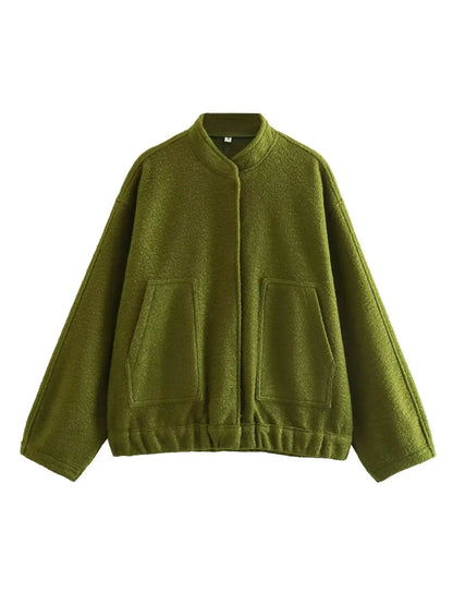 TRAFZR Damenjacken Frühling 2023, elegantes Fleece, Vintage, neue Oberbekleidung, Langarm, Harajuku, Y2k, Streetwear, Bomberjacken