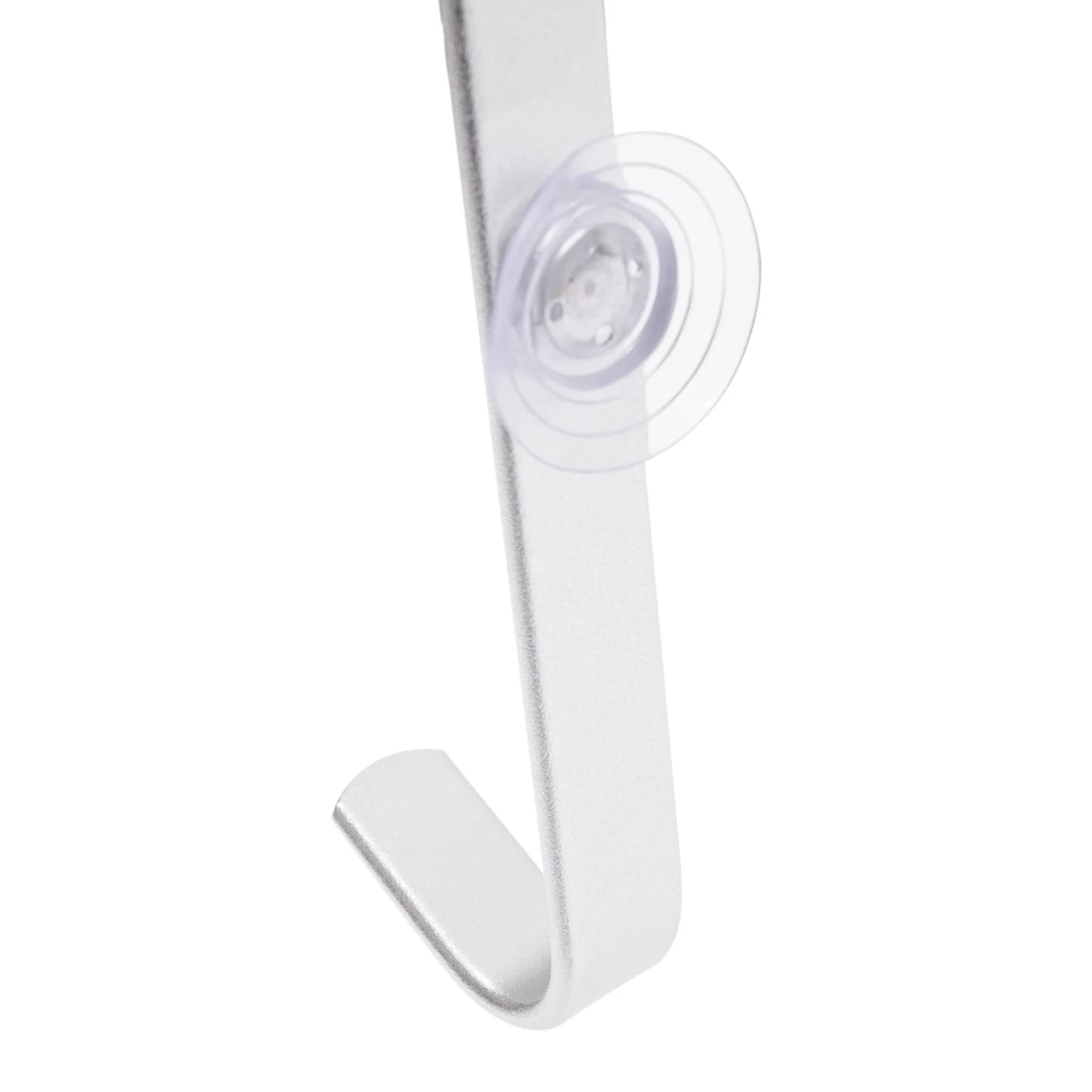 2-stufiges Badezimmerregal, hängendes Duschregal, silberfarbenes/schwarzes Regal, 6 Haken für Badezimmer, Küche, Wohnzimmer