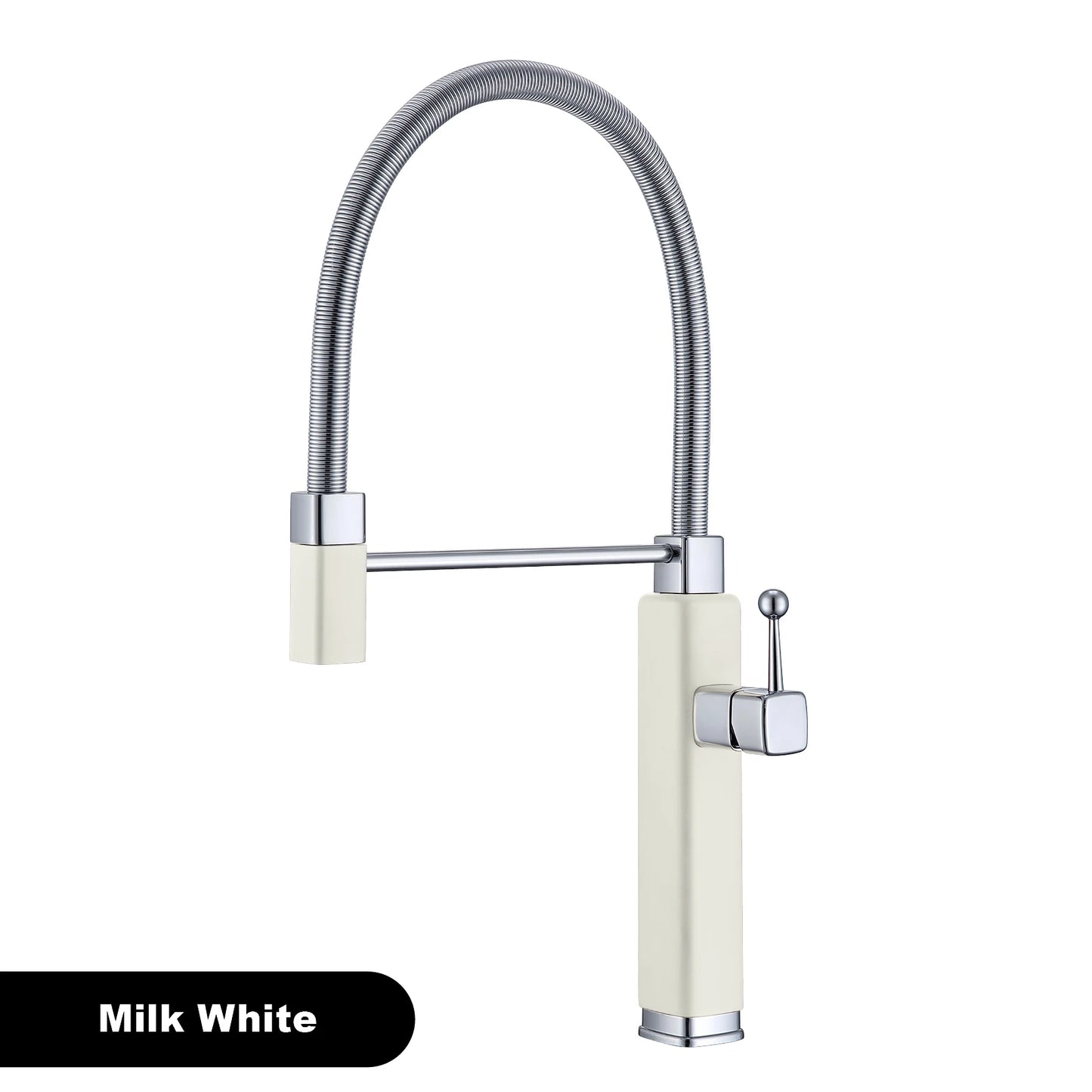 Modern red brass kitchen faucet with single handle and single hole ceramic valve core, hot and cold water pull-out sink Mixer