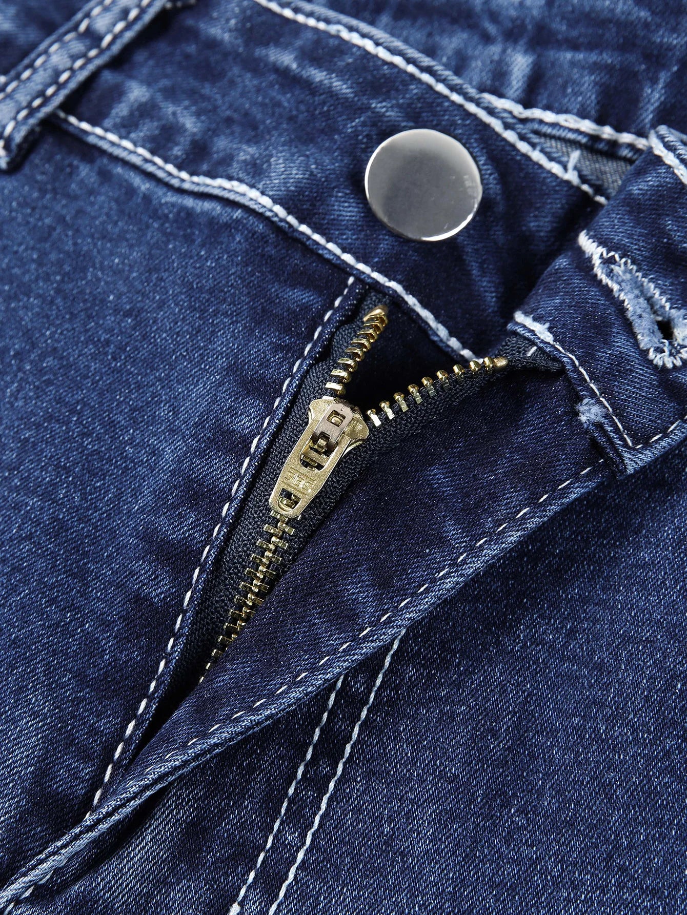 Neue Sommer Herren Stretch zerrissen kurze Jeans Blue Denim Shorts Hosen große lässige Mittel hose.