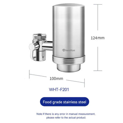 Wheelton Stainless Steel Kitchen Tap Filter Household Ceramic Water Purifier Faucet Water Filter  Activated Carbon Filtration.