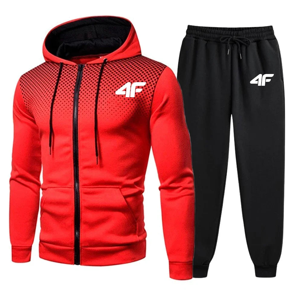 Men's Tracksuit Hooded Casual Hot Sale Single Piece Zipper Sweatshirt And Daily Single Sweatpants Comfort Outdoor Jogging Sports.