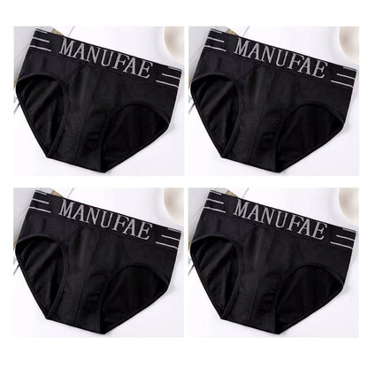4pcs Mens Sexy Briefs Teenager Sport Underwears Plus Size Fat Men's Underpant Panties Students Breathable Fashion Casual Panties