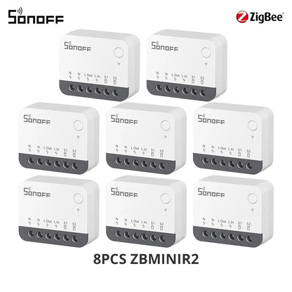 SONOFF ZBMINIR2 Extreme Zigbee Smart Switch Detach Relay Externer Schalter Fernbedienung über eWeLink, kompatibel mit Zigbee Hub