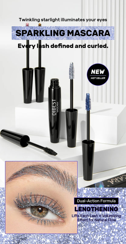 5 Colors Diamond Shimmering Mascara Long Lasting Makeup 3D Volume Eyelashes Curling Glitter Mascara Eye Lash Female Cosmetic.