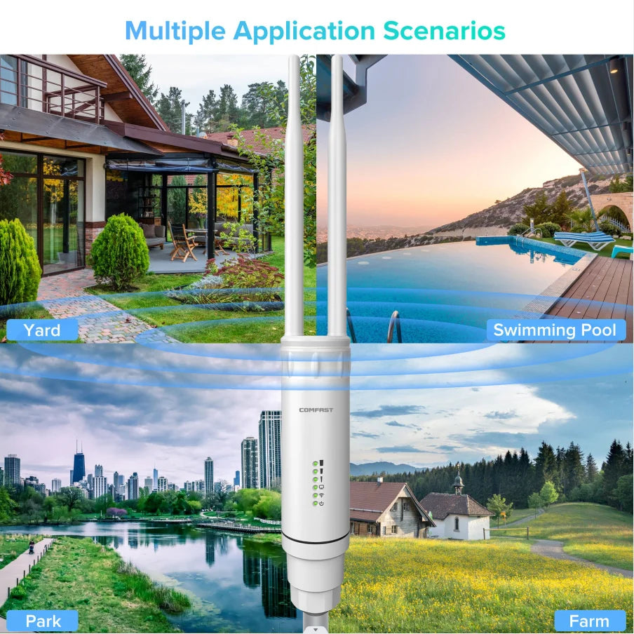 COMFAST AC1200/AC1300 Outdoor AP Router 2.4G/5G Dual Dand Long Range signal Extender Amplifie wireless WiFi Repeater waterproof.