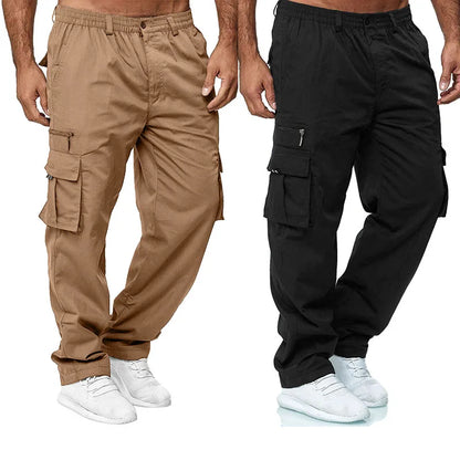 2024 Men's Cargo Pants Casual Multi Pockets Military Tactical Pants Male Outwear Loose Straight slacks Long Trousers Plus size.