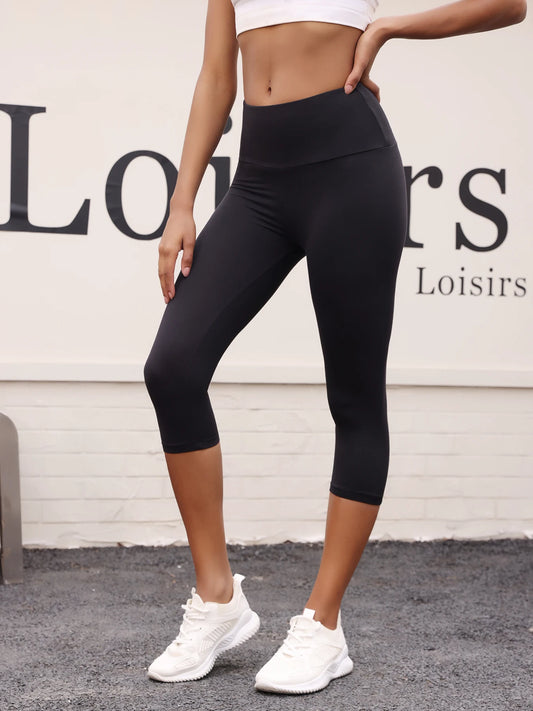 Women's High Waisted Capri Pants Super Soft No See Through Workout Yoga Push Up Gym Fitness Running Athletic Leggings.