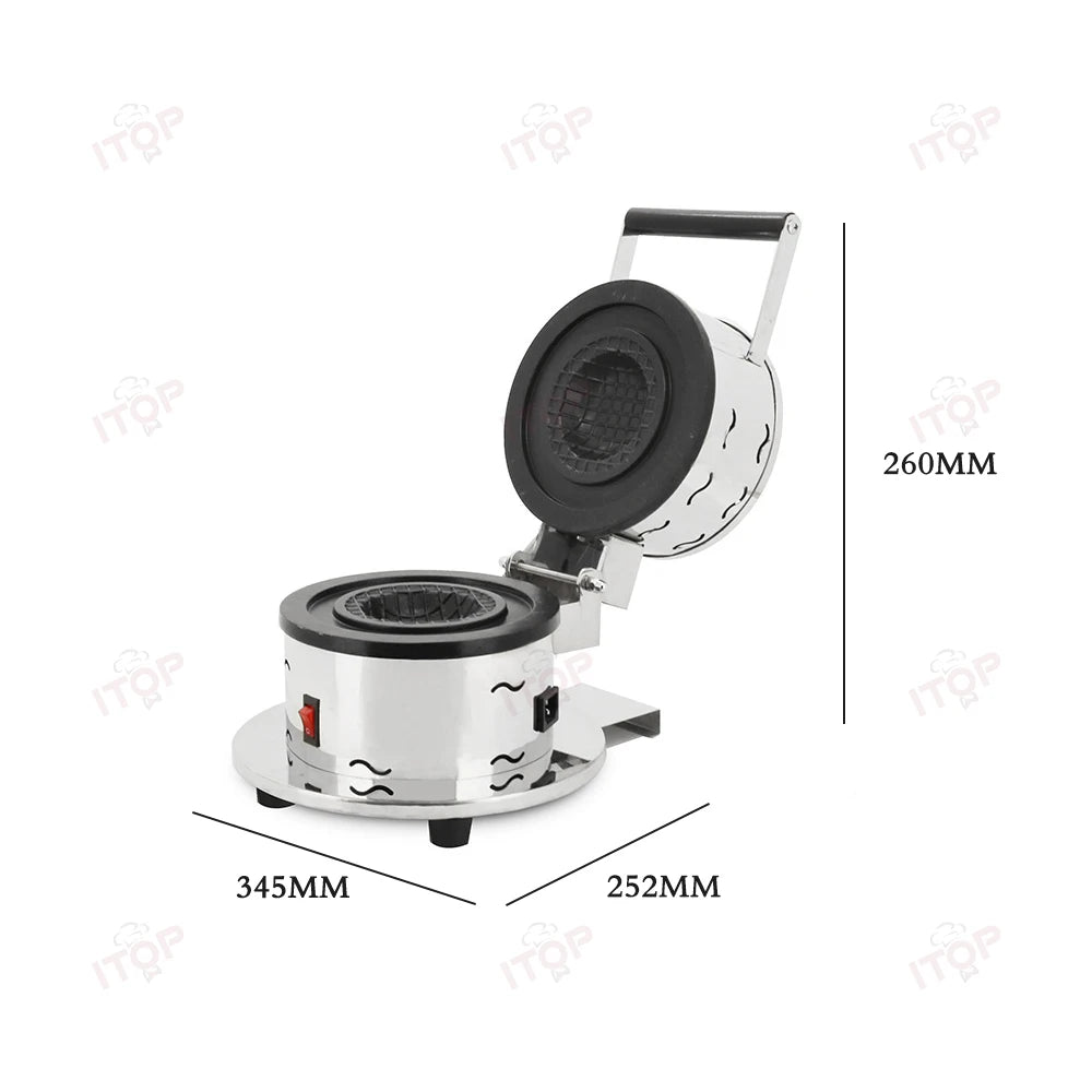 Commercial Burger Ice Cream Bread Maker 10CM Dia. Gelato Press Heating Machine Gelato Panini Press Ice Cream Sandwich Machine.