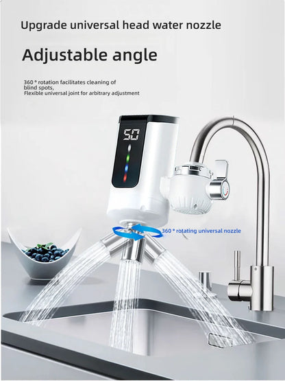 Electric Kitchen Sink Water Heater Tap Instant Hot Stainless Steel Water Faucet Heater Cold Heating Kitchen  Accessories
