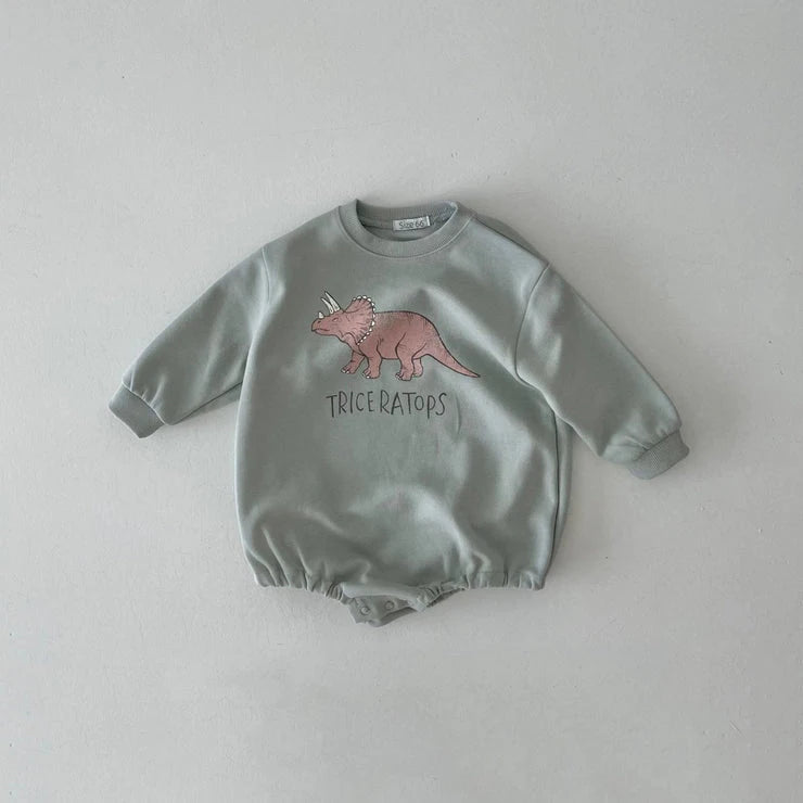 Baby Original Dinosaurier Sweatshirt Stram pler koreanischen Herbst Baby Body suits Kleinkind ein Stück Baby Jungen Body suits Mädchen Outfits.