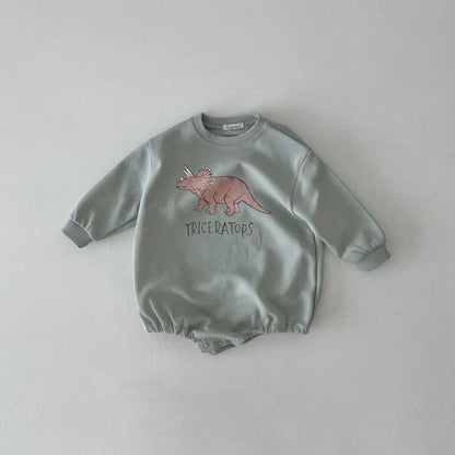 Baby Original Dinosaurier Sweatshirt Stram pler koreanischen Herbst Baby Body suits Kleinkind ein Stück Baby Jungen Body suits Mädchen Outfits.