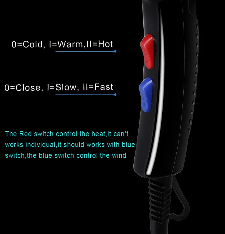 Original EU Plug Hot Cold Wind Professional Hair Dryer Blow dryer Hairdryer For Hair Salon for Household Use.